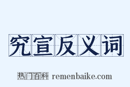 究宣反义词是什么意思的图片